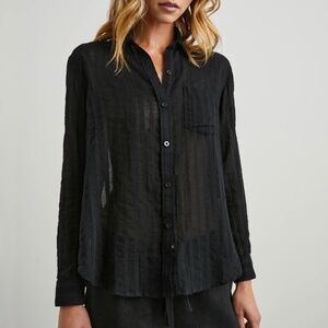 Rails black striped “Charli” shirt - size XS